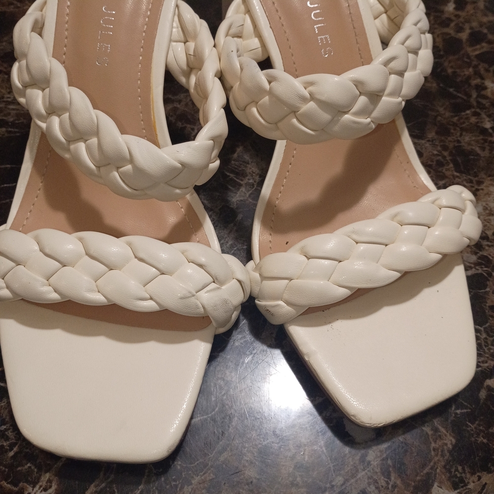 Sincerely Jules Cream Braided Heels - Picture 3 of 5